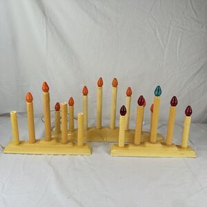 Lot 3 Vtg Noma Christmas Candle Dripping Candelabra Candolier Holiday Decoration